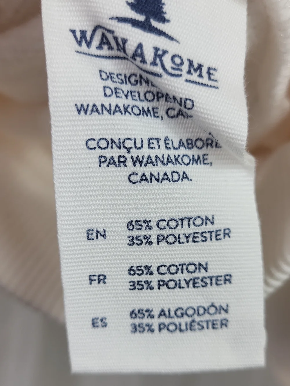 Wanakome Cream Funnel Neck Pullover with Button Placket. Size M
